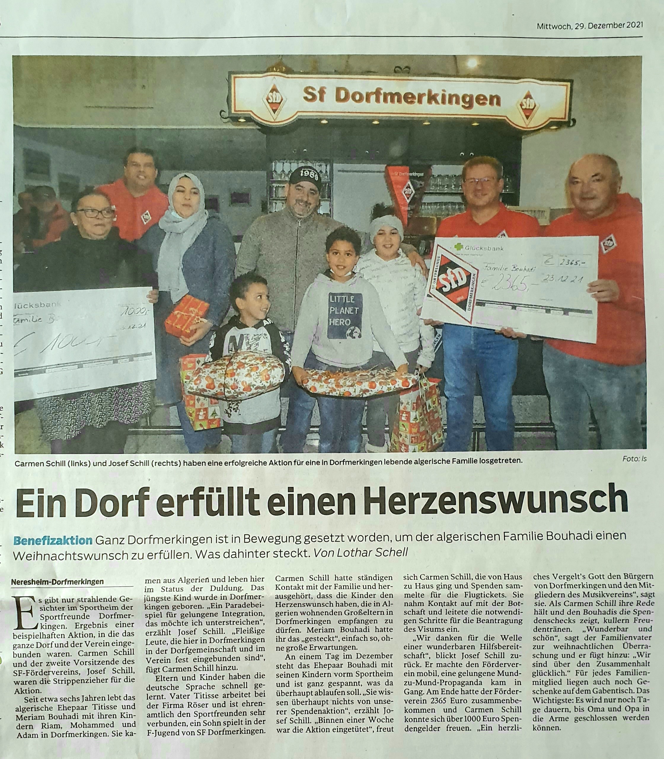 Die SfD-Familie hilft