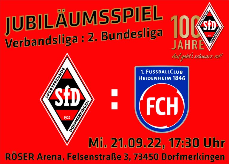Jubiläumsspiel – Sportfreunde Dorfmerkingen : 1. FC Heidenheim