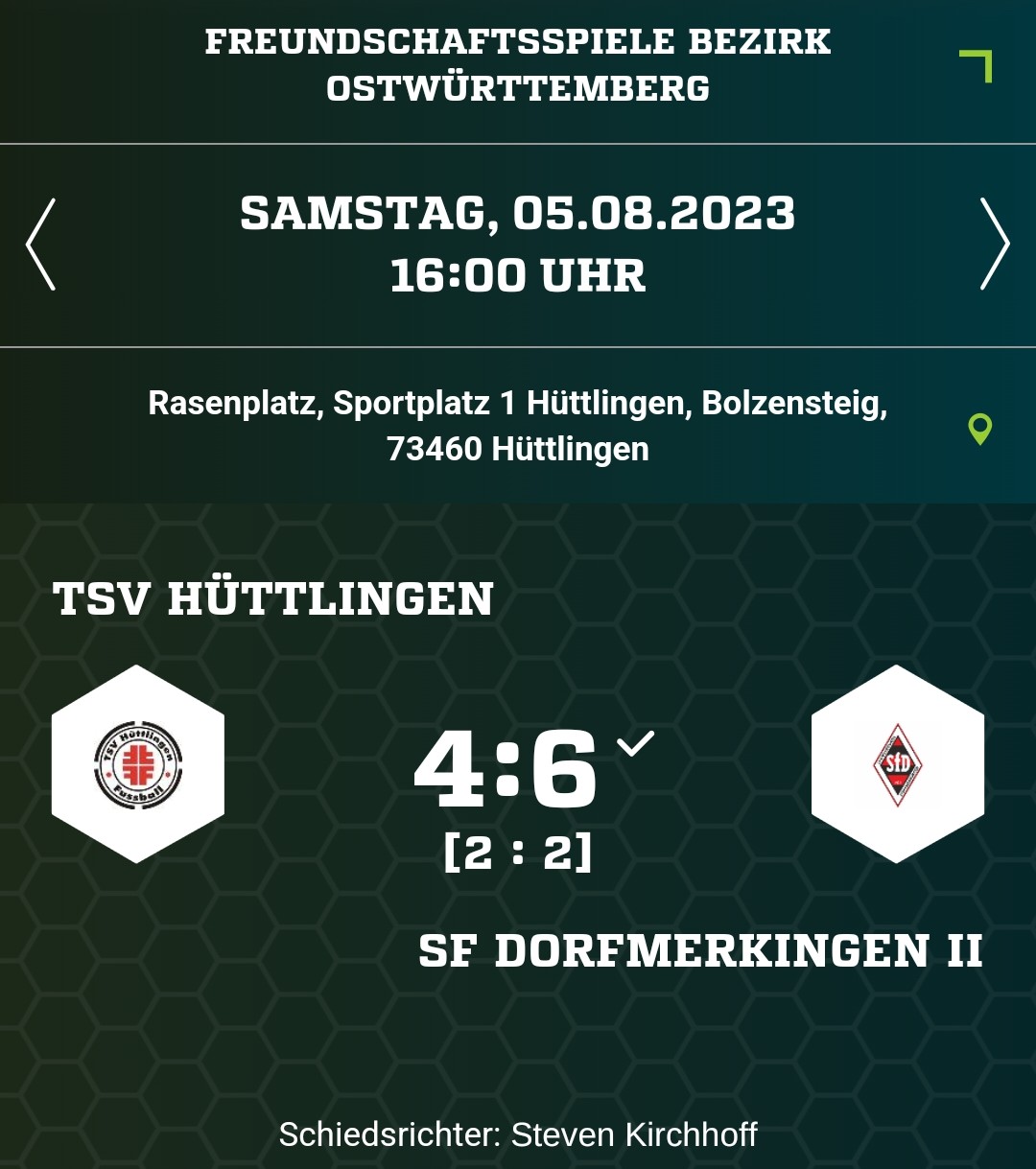 Kurioses Testspielergebnis unserer Zweiten