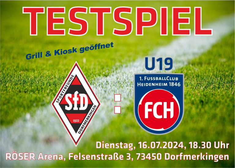 Testspiel gegen die U19 des 1. FC Heidenheim