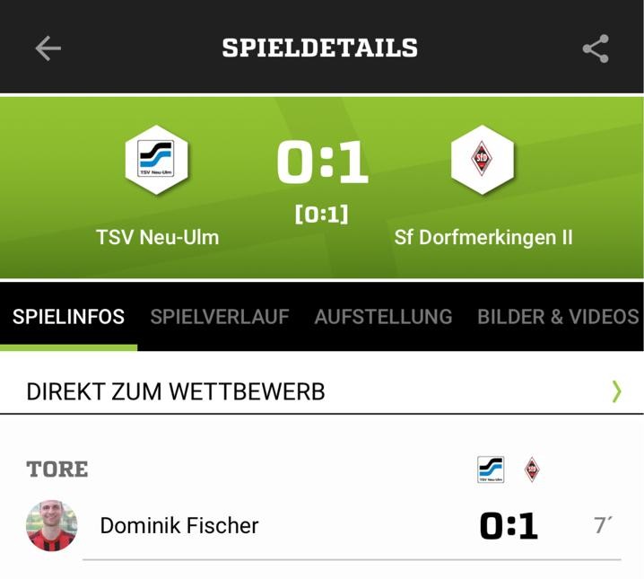 Testspielergebnis – TSV Neu-Ulm : SfD II 0:1