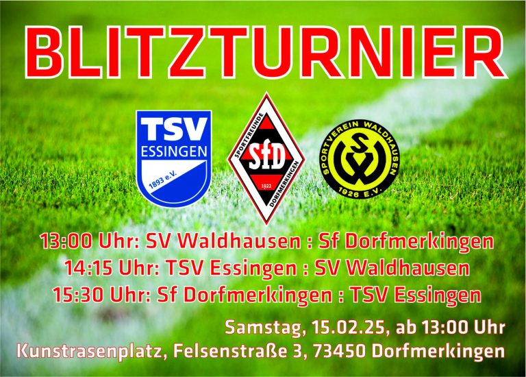 Blitzturnier mit TSV Essingen, SV Waldhausen und SfD am 15.02.2025