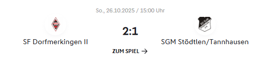 SfD II : SGM Stödtlen/Tannhausen 2:1