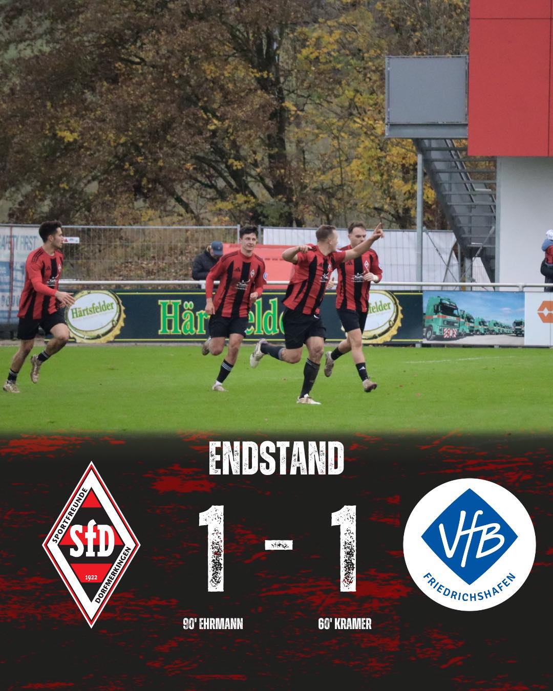 Glücklicher Punktgewinn durch Last-Minute-Tor gegen Friedrichshafen